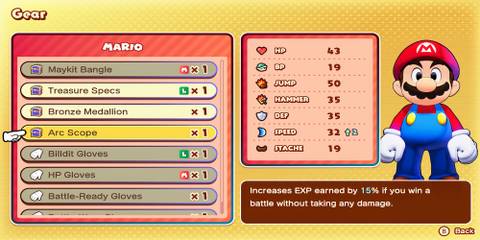 Arc Scope accessory in Mario & Luigi Brothership