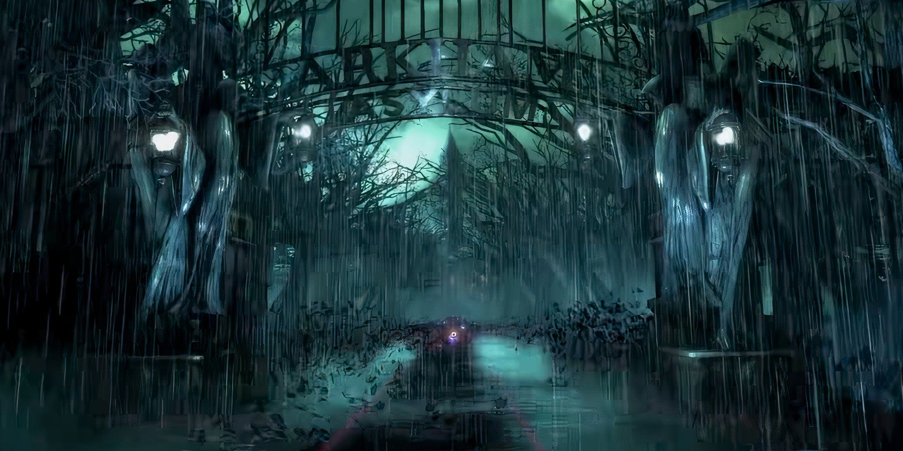 the entrance to arkham