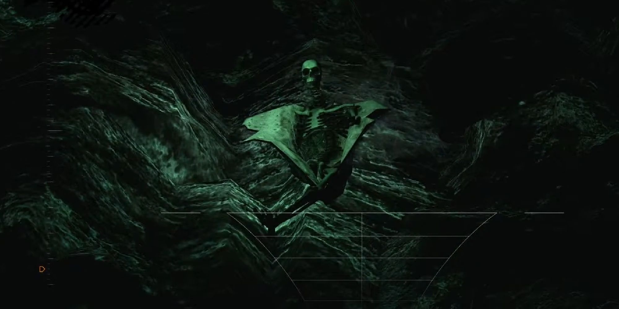 A skeleton victim of Killer Moth in Batman: Arkham Asylum