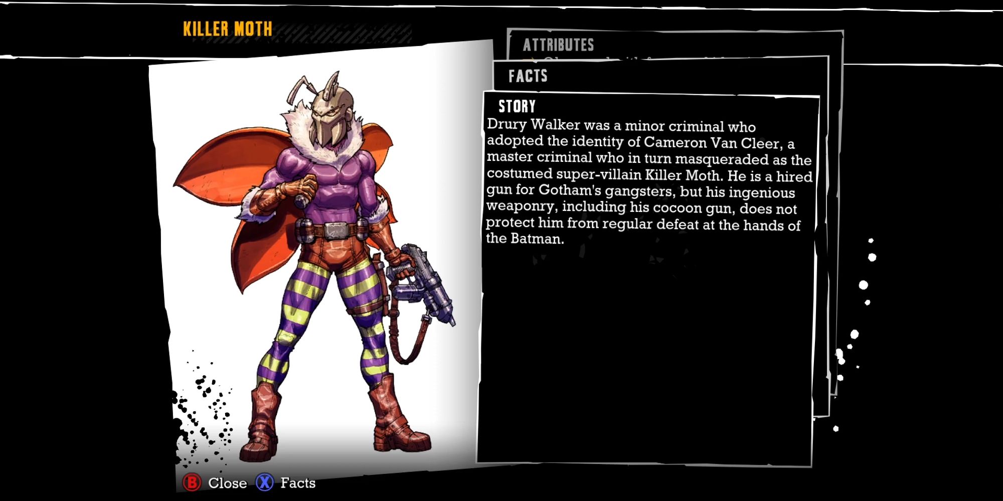 Killer Moth character profile in Batman: Arkham Asylum