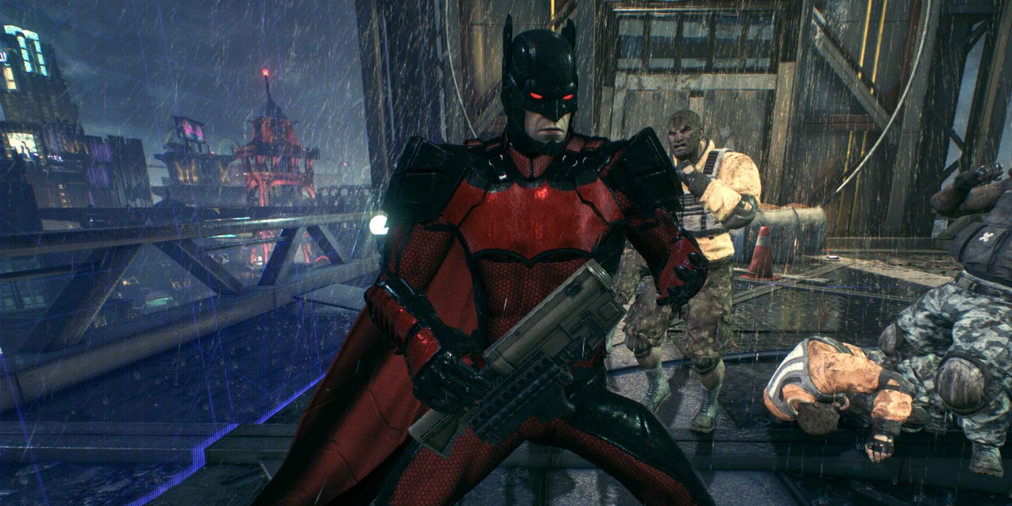 The Justice League 3000 suit in Batman: Arkham Knight