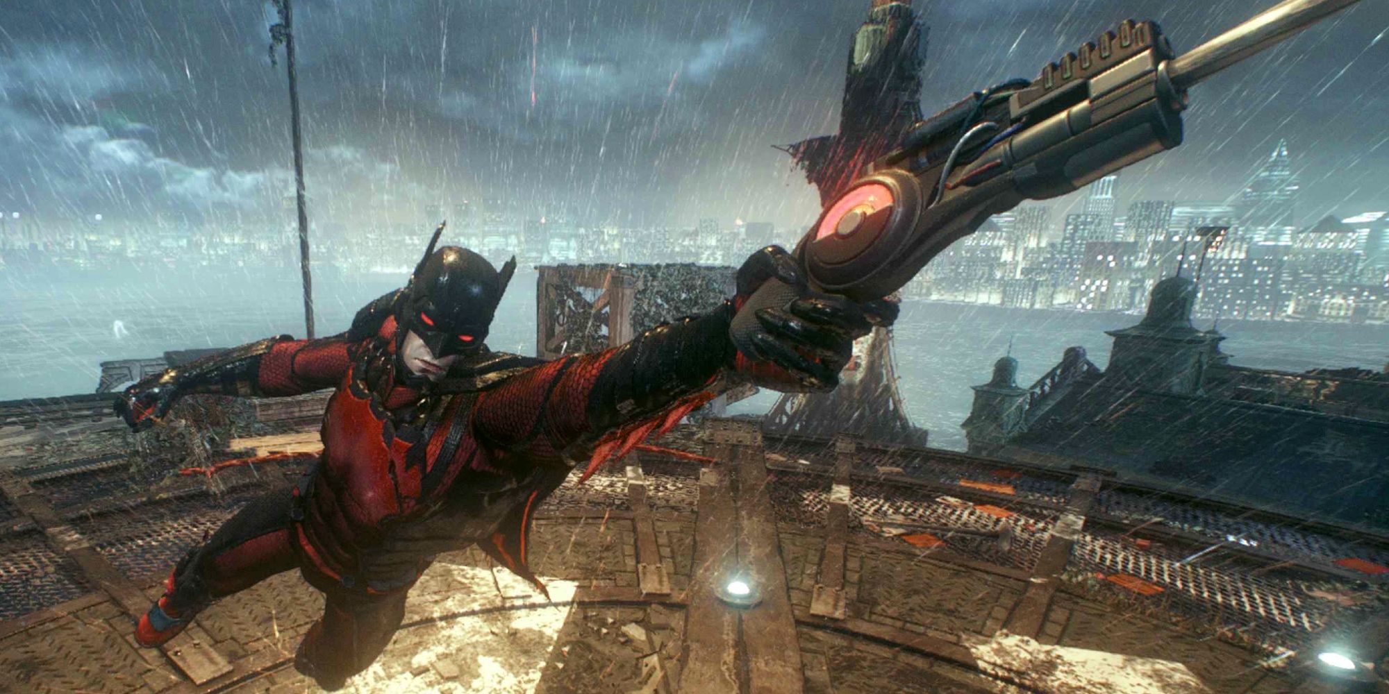 The Justice League 3000 suit in Batman: Arkham Knight