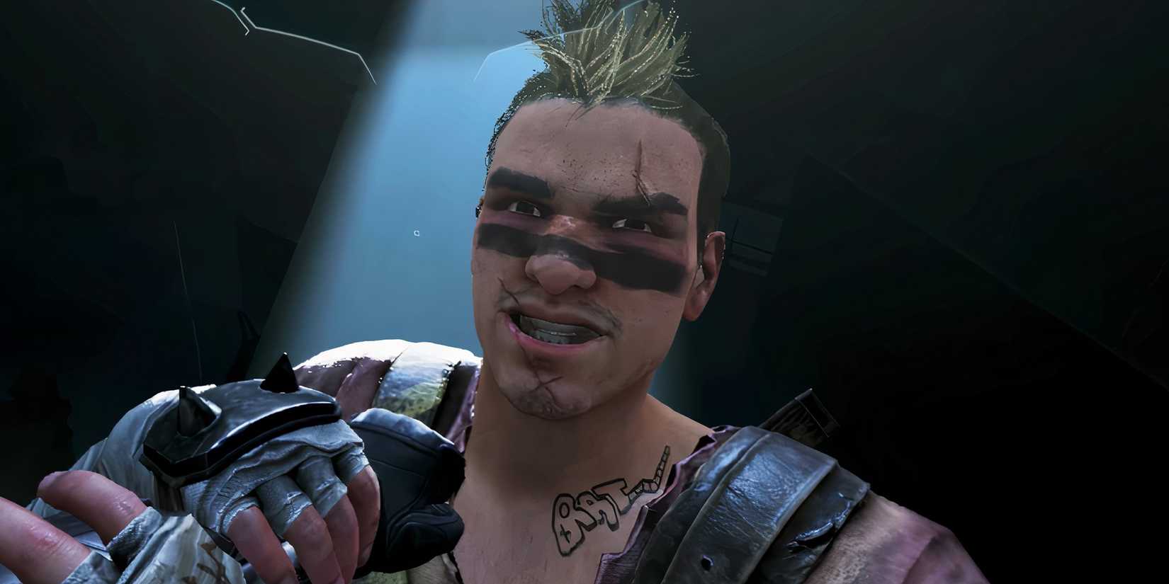 Batman interrogating Shrike in Batman: Arkham Shadow