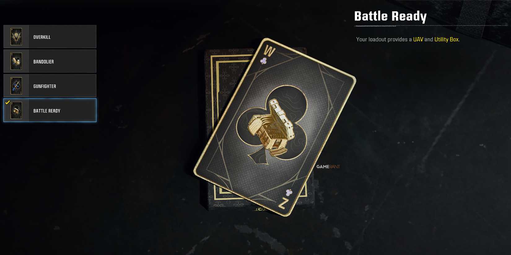 Screenshot showcasing the Battle Ready Wildcard in Warzone 