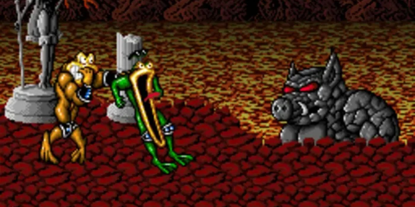 Battletoads in Battlemaniacs Toad Open Mouth
