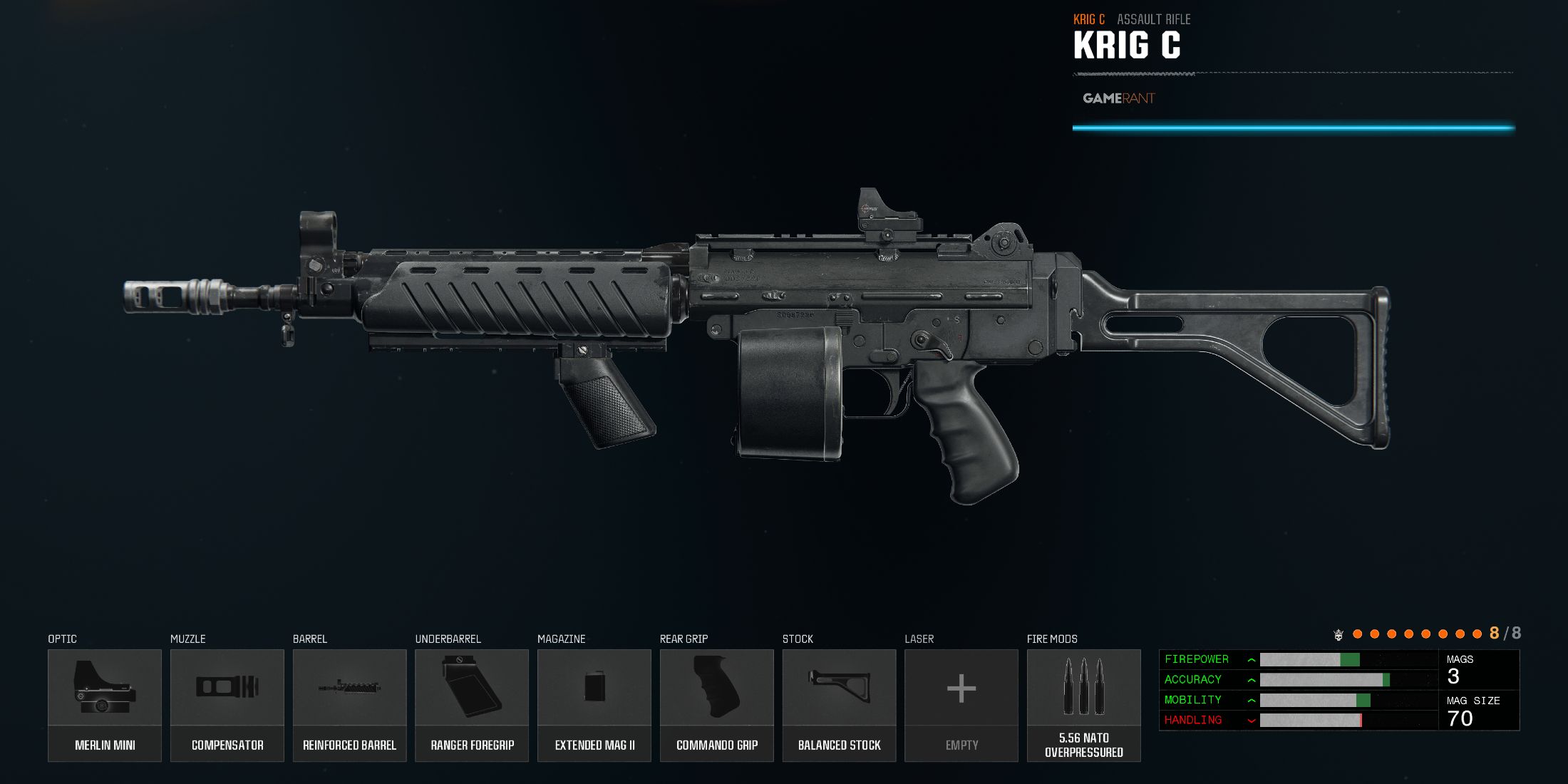 Screenshot showcasing the best Krig C build for Warzone Battle Royale 