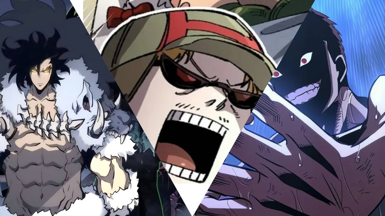 Best Manhwa with Morally Grey Isekai Worlds Solo Leveling, Reincarnation of the Veteran Soldier, The Barbarian of Seoul Station