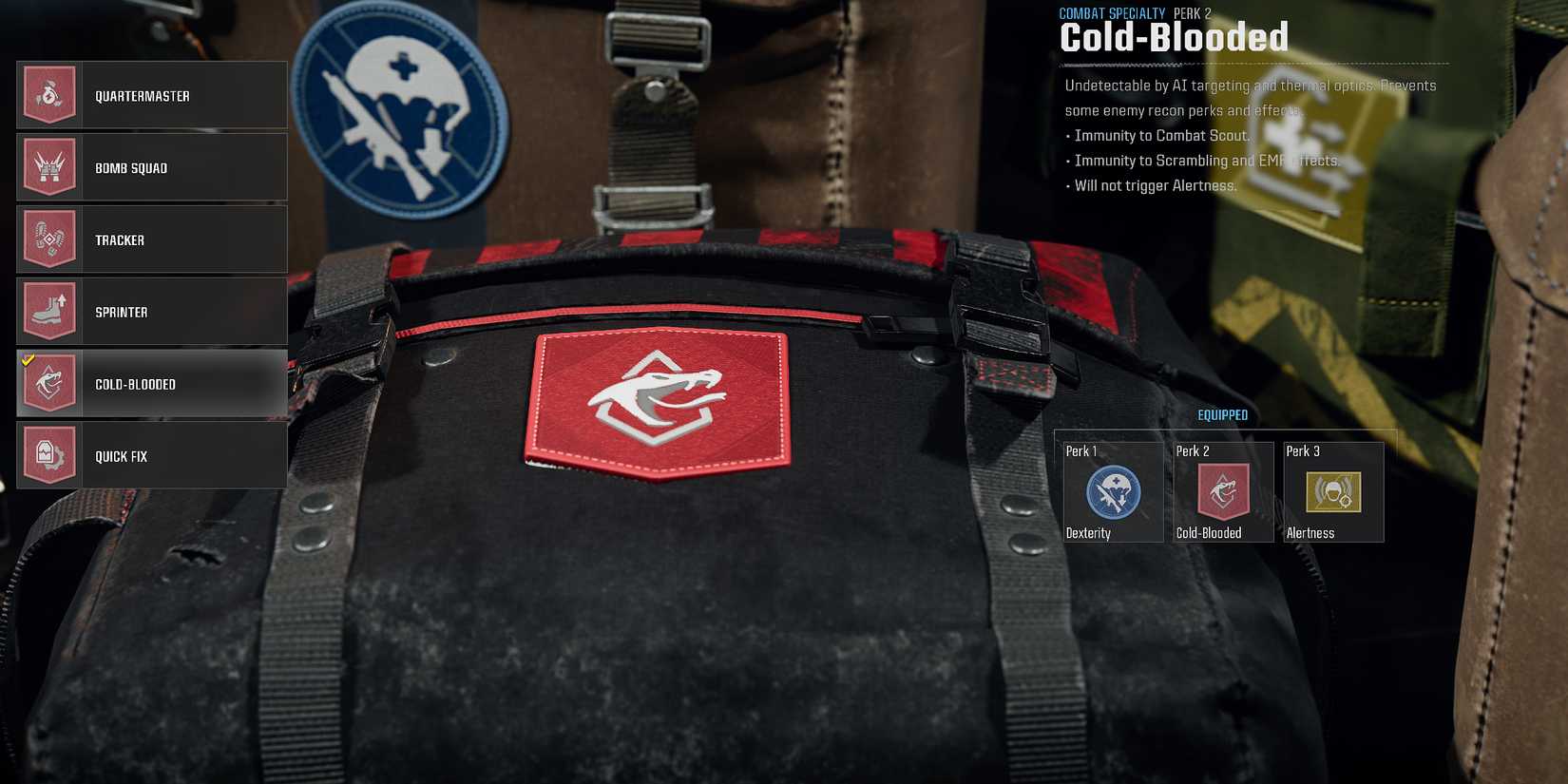 Screenshot showcasing the best Sniper Perk Package for Warzone 