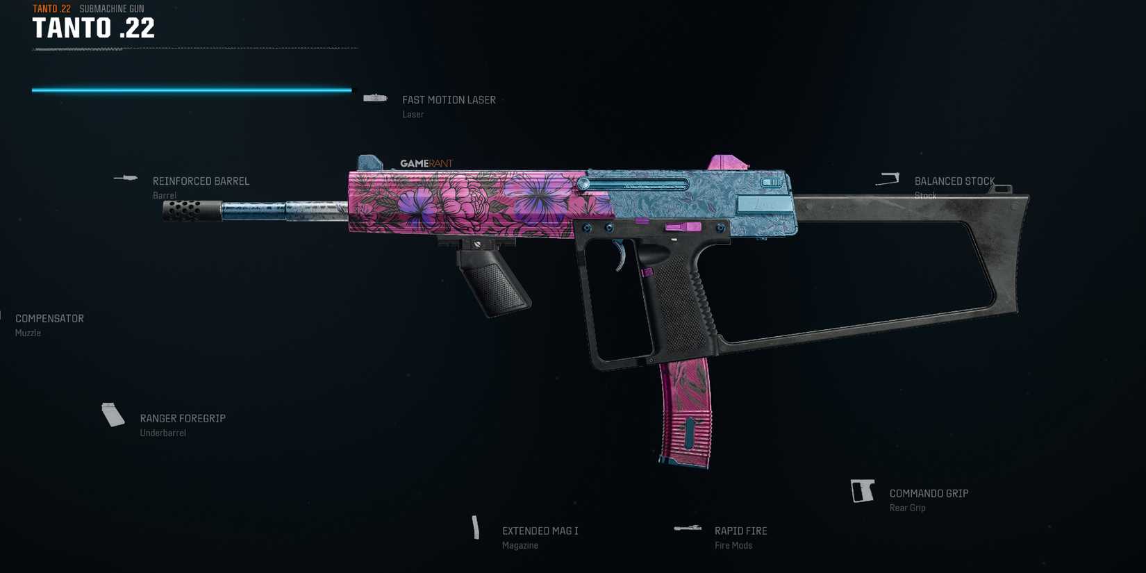 Screenshot showcasing the best Tanto .22 Warzone build 