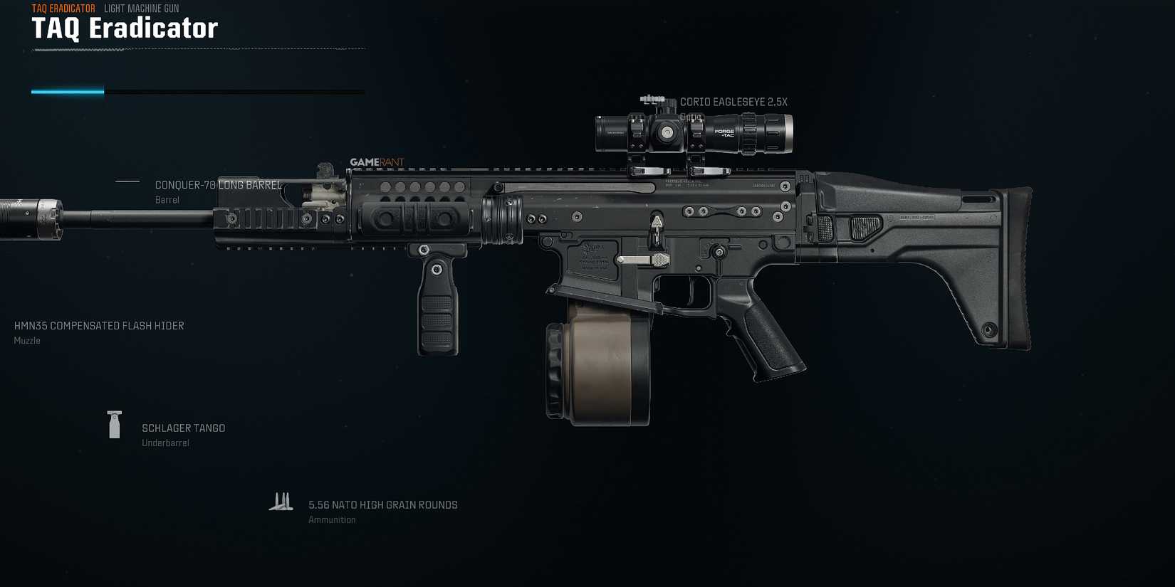 Screenshot showcasing the best TAQ Eradicator build in Warzone 