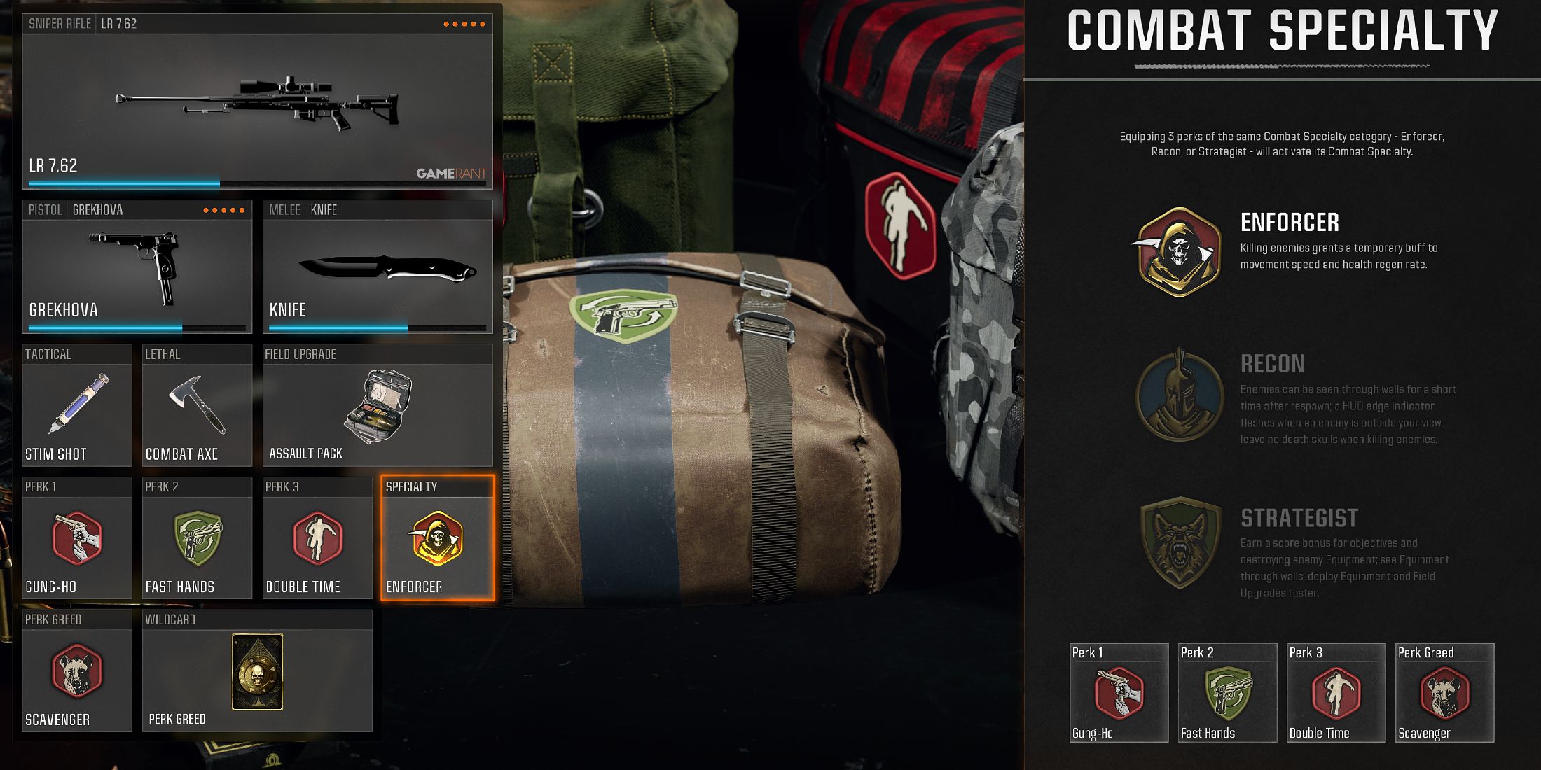 Screenshot showcasing the best updated Black Ops 6 Perk Package and Wildcard for the LR 7.62 