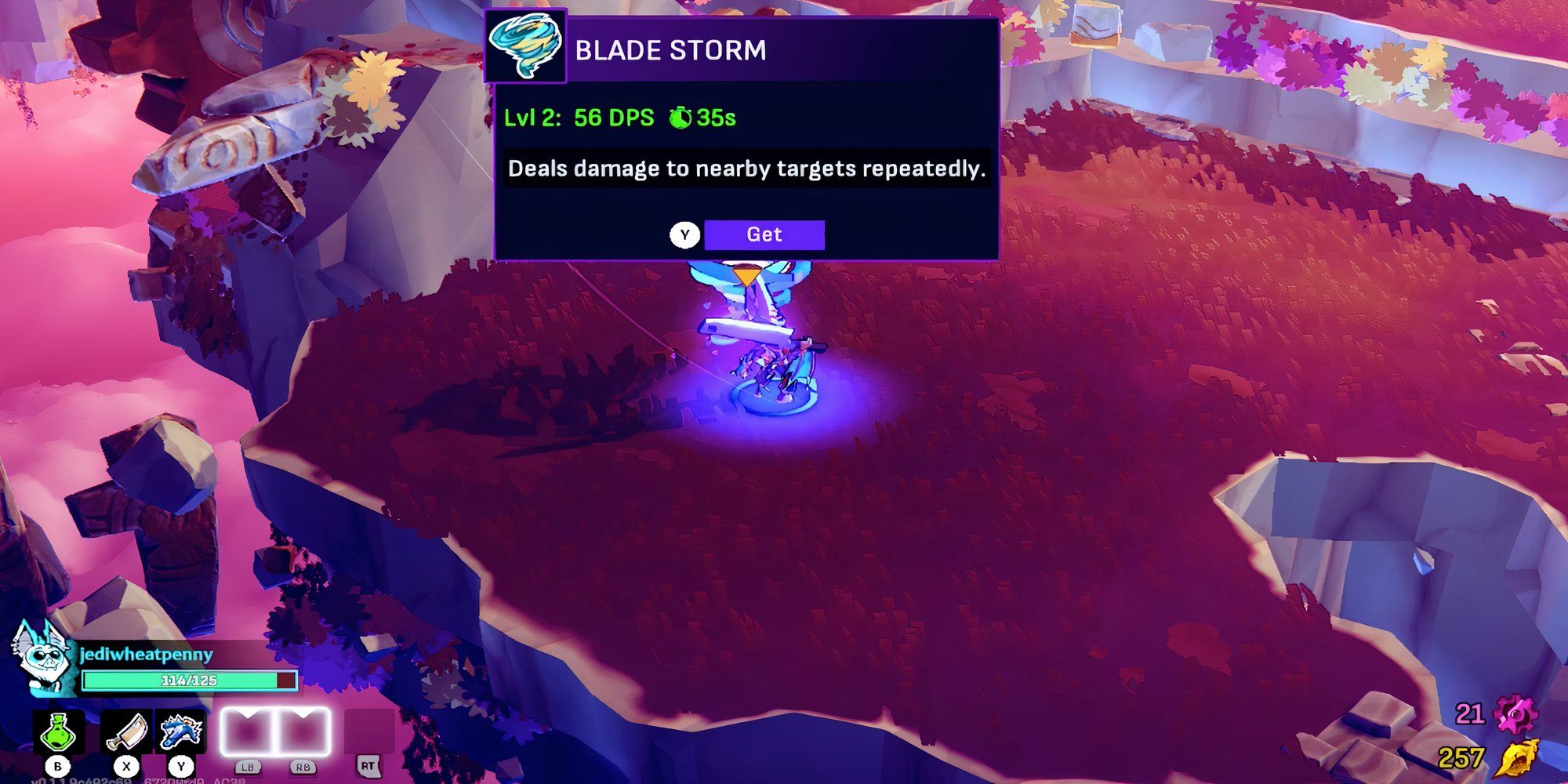 Blade Storm trinket in Windblown