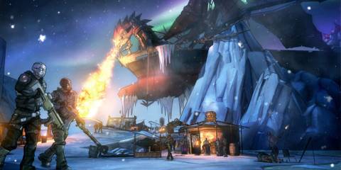 An enemy stronghold in Borderlands 2