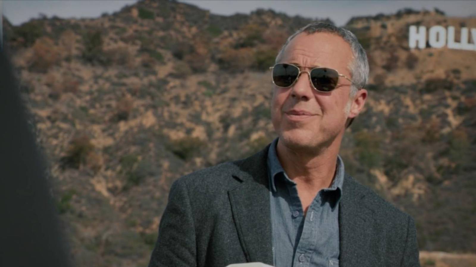 harry bosch near the hollywood sign