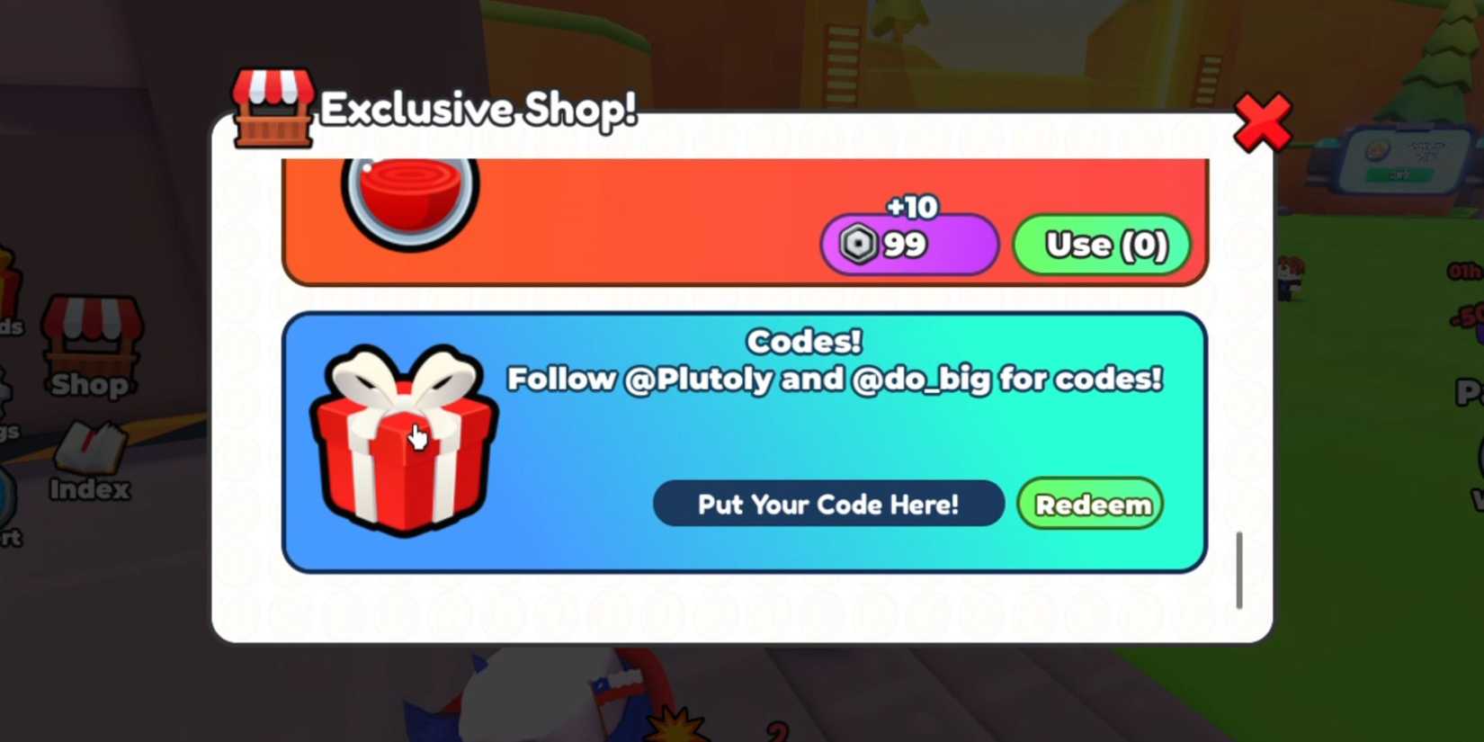 Bot Army: the codes tab