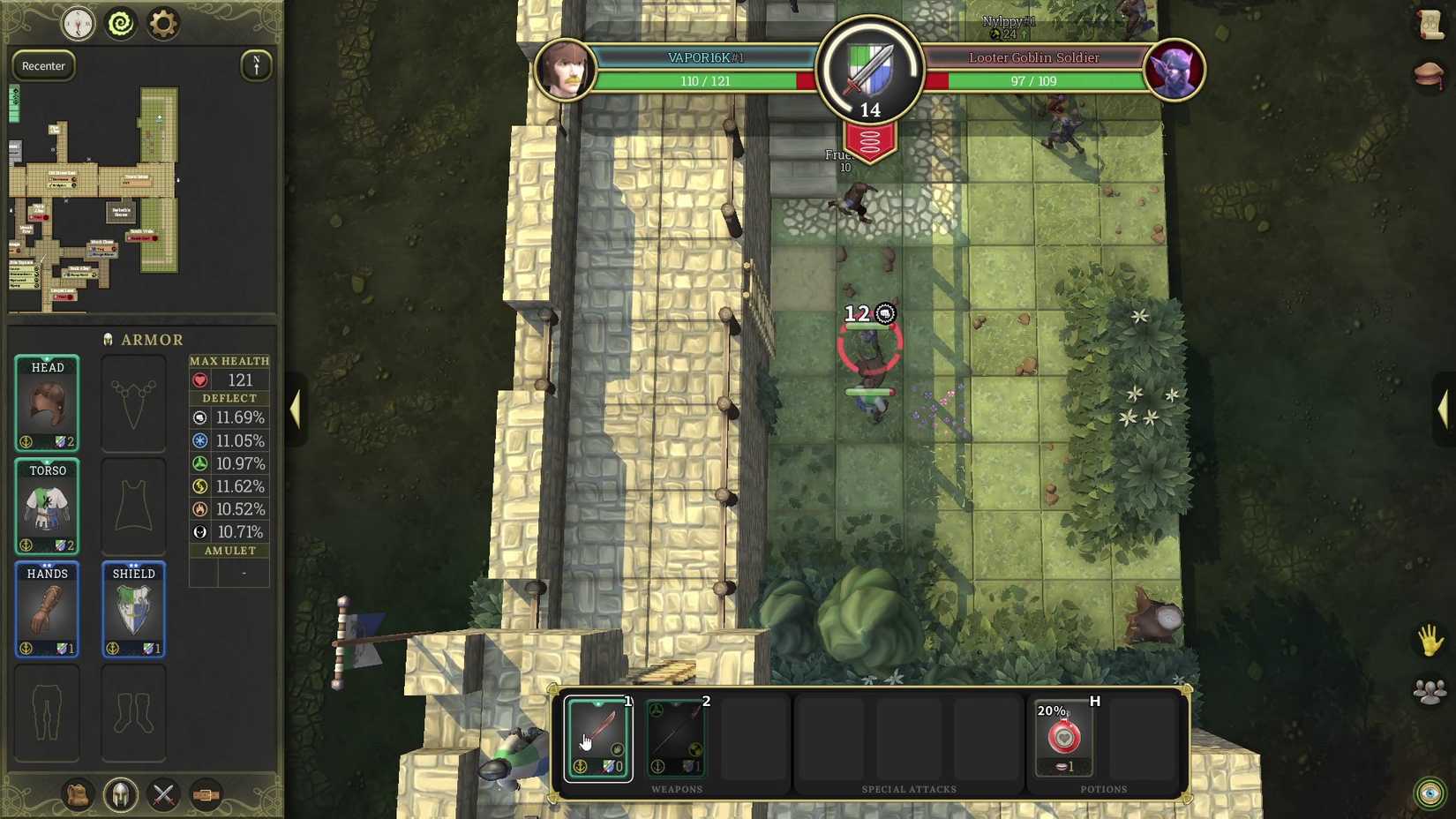 Brighter Shores - Fighting enemy 