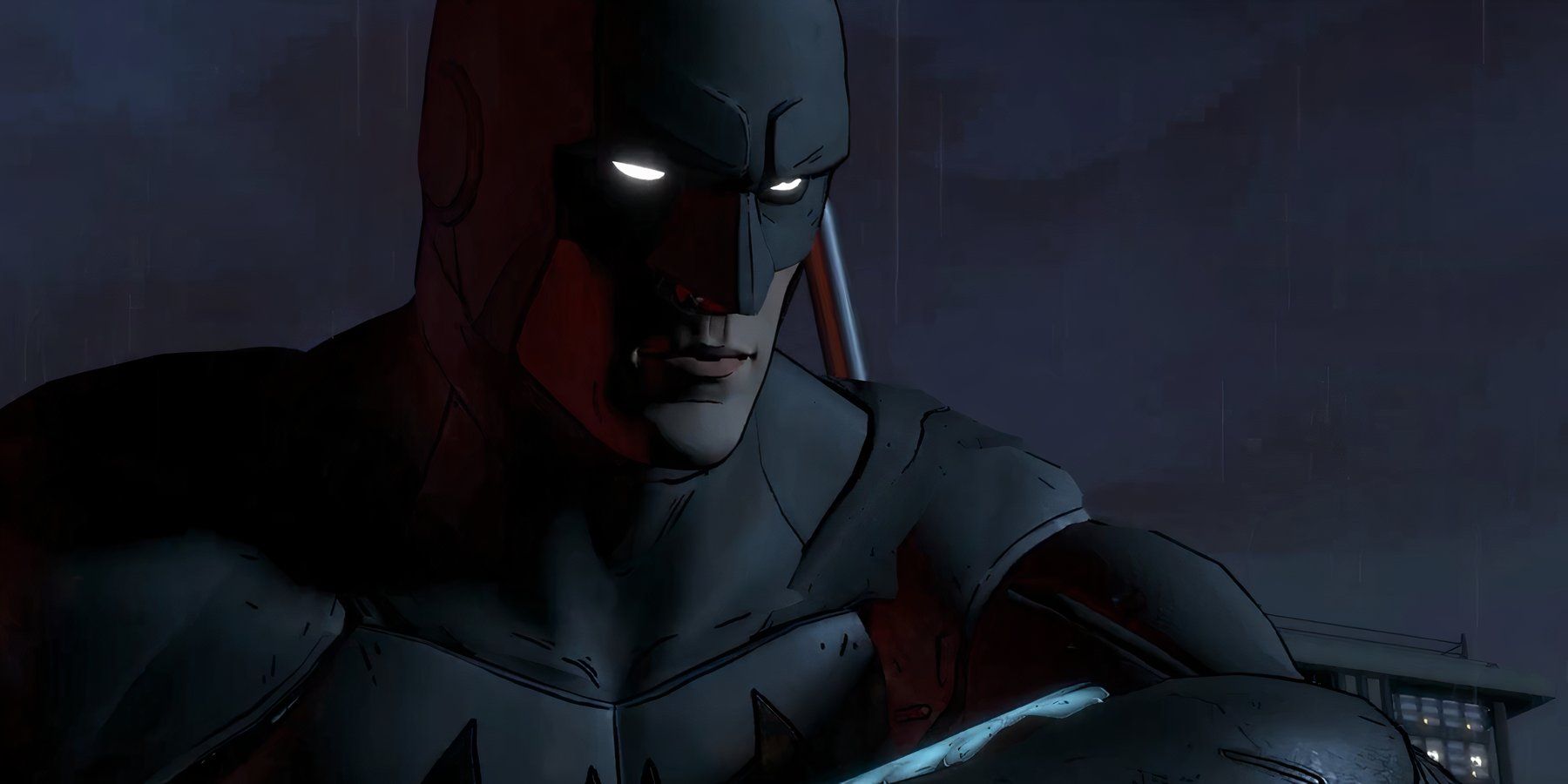 close shot of batman