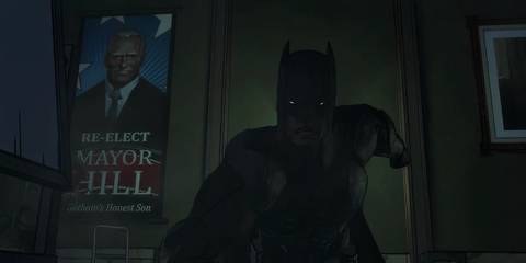 batman running through a building