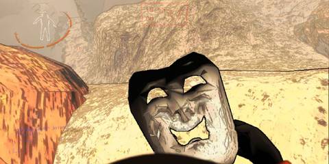 Comedy Mask Wielded In Hand