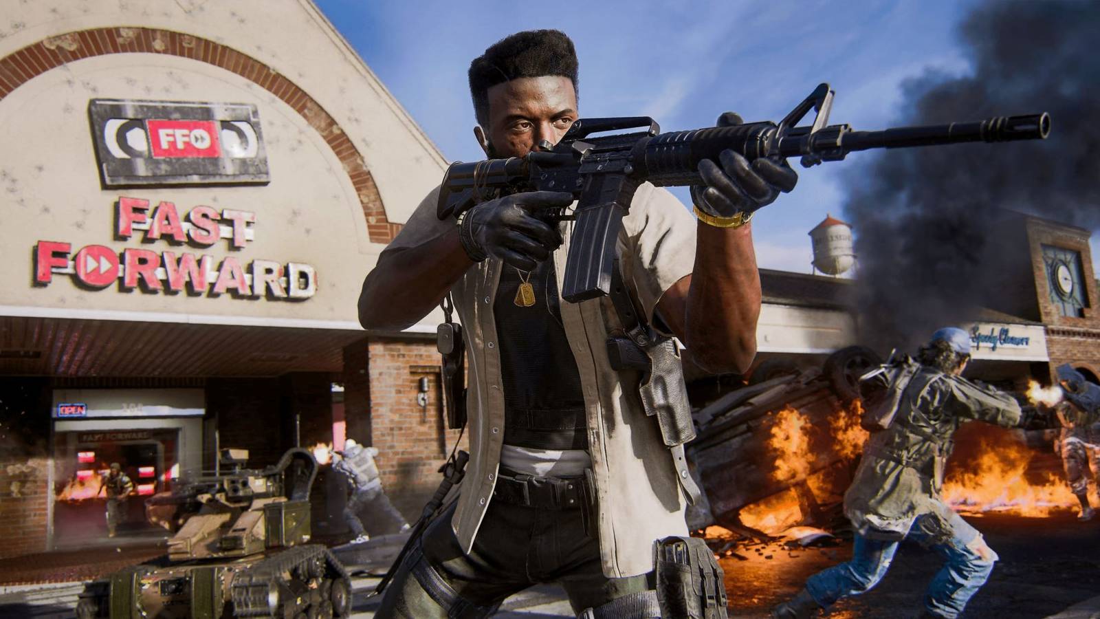 Characters fighting in Call of Duty Black Ops 6's multiplayer mode.