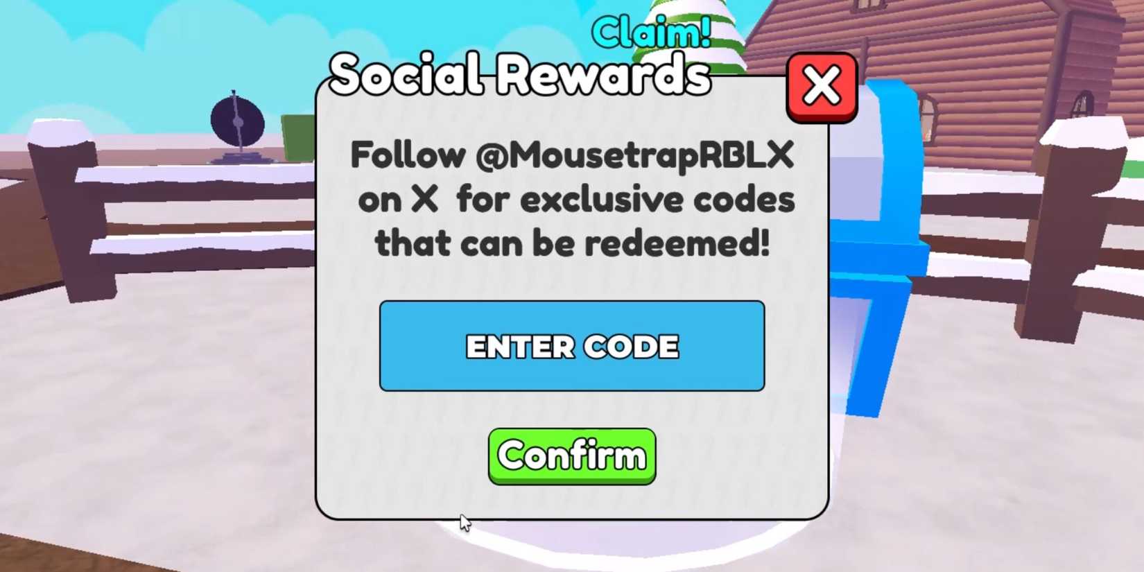 Christmas Tycoon the codes tab