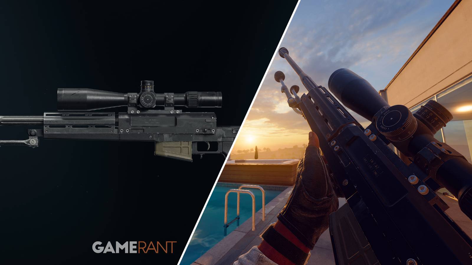 Split-image showcasing the LR 7.62 in Black Ops 6