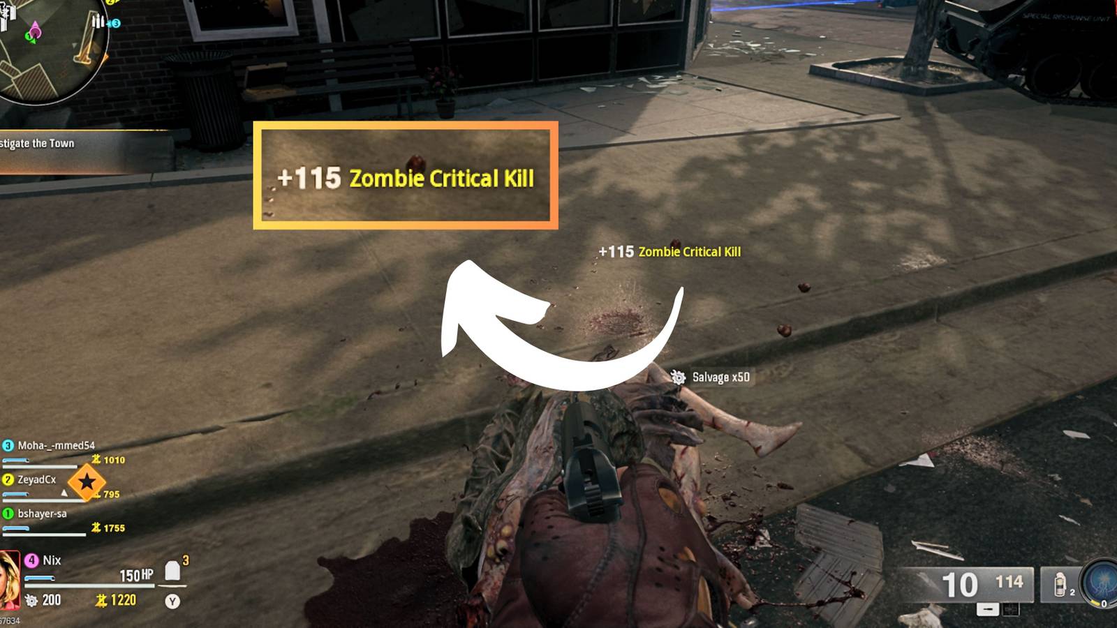 critical kills in cod bo6 zombies.