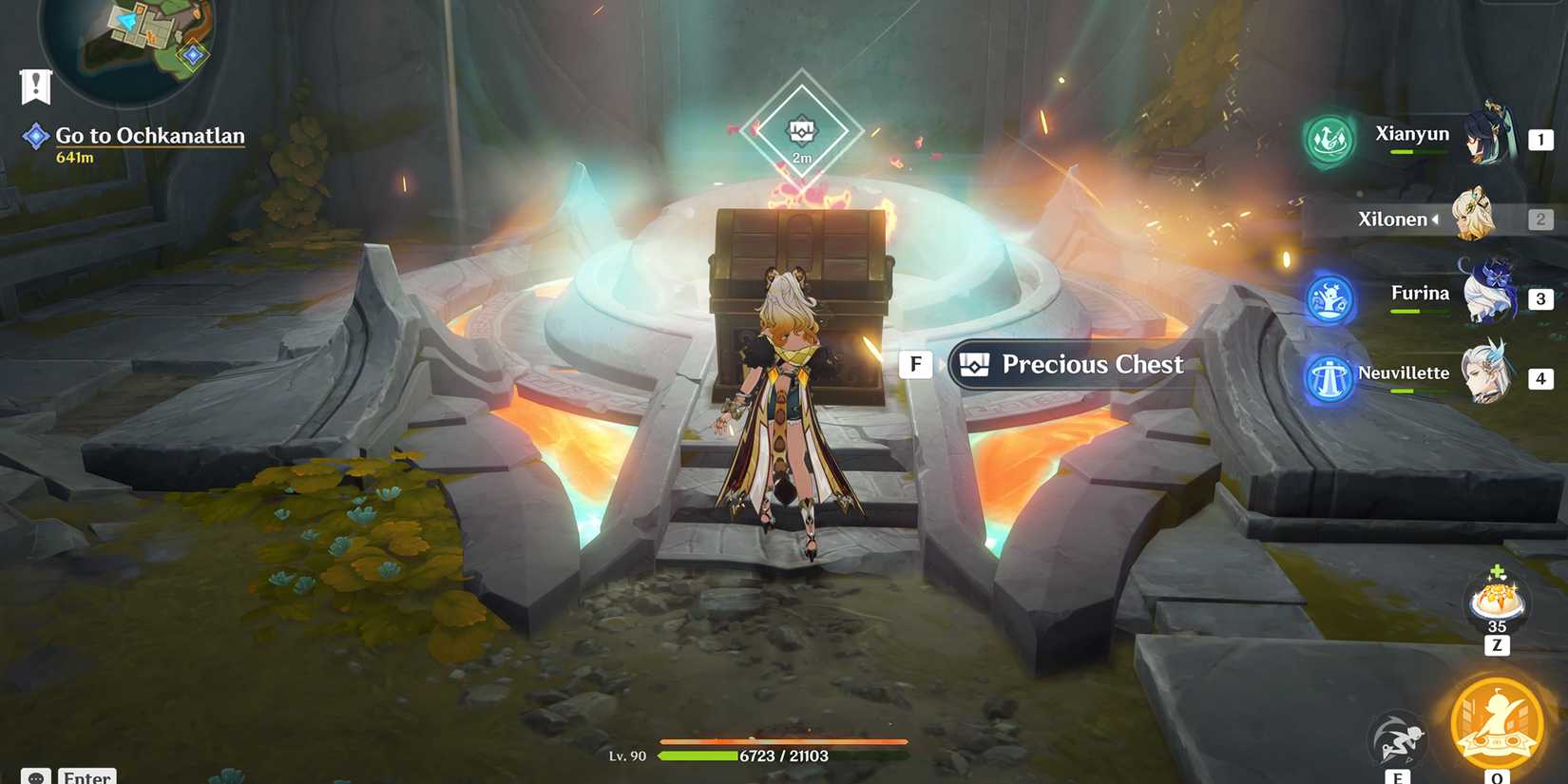 complete furnace of fiery embers 3 and earn a precious chest in genshin impact