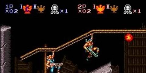 Contra 3 The Alien Wars Zipline