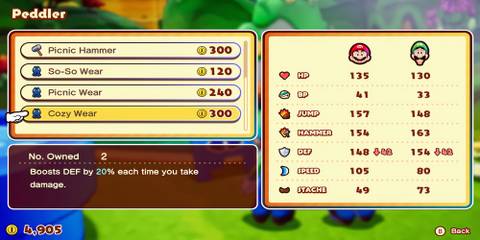 Cozy Wear armor in Mario & Luigi Brothership