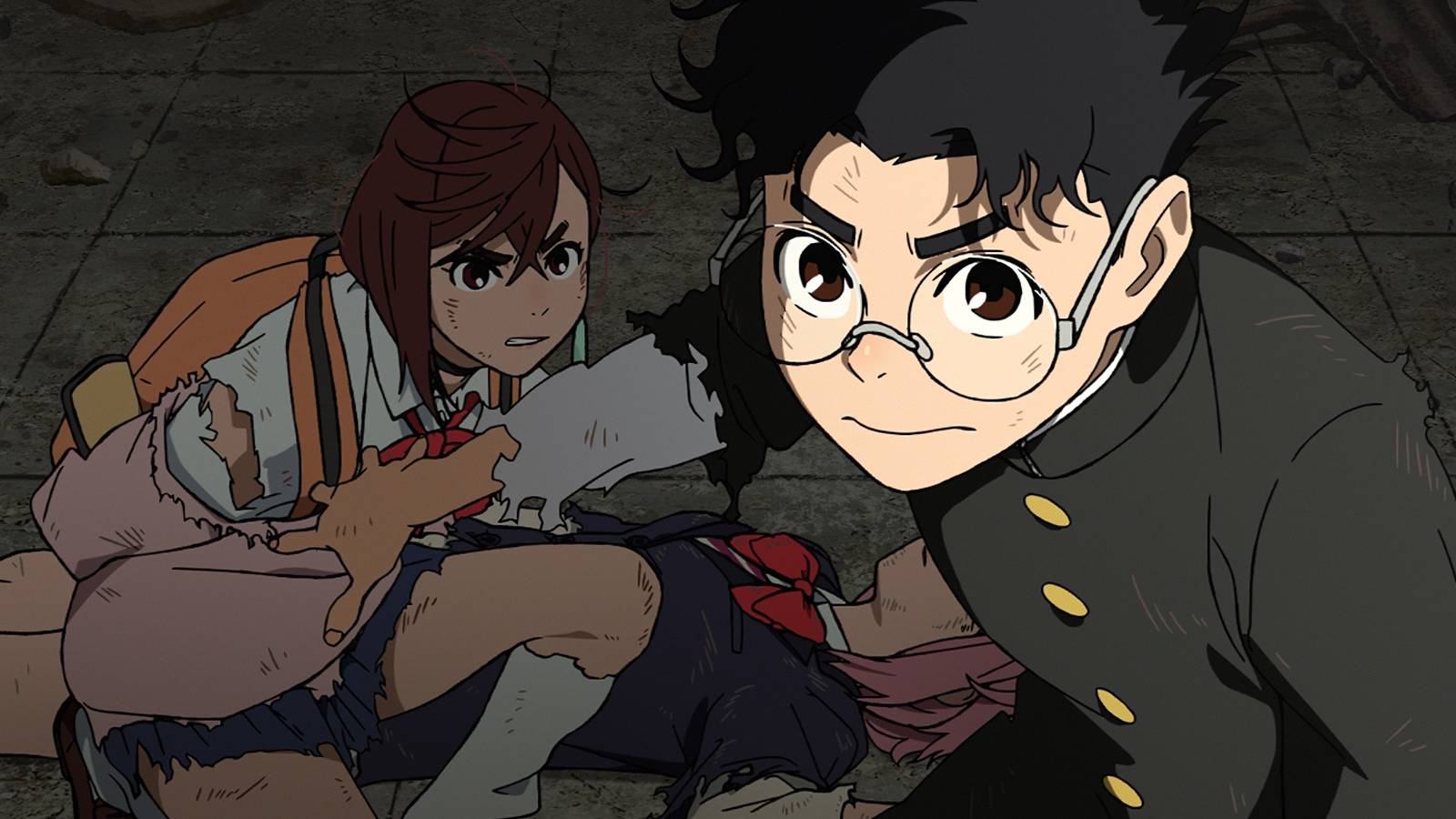 Dandadan -  Momo and Okarun with Aira