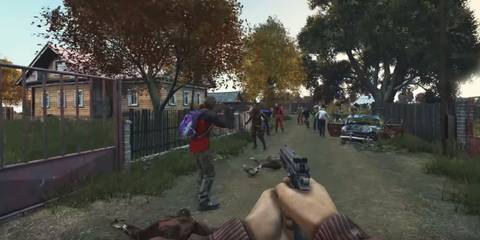 DayZ players fighting off zombies
