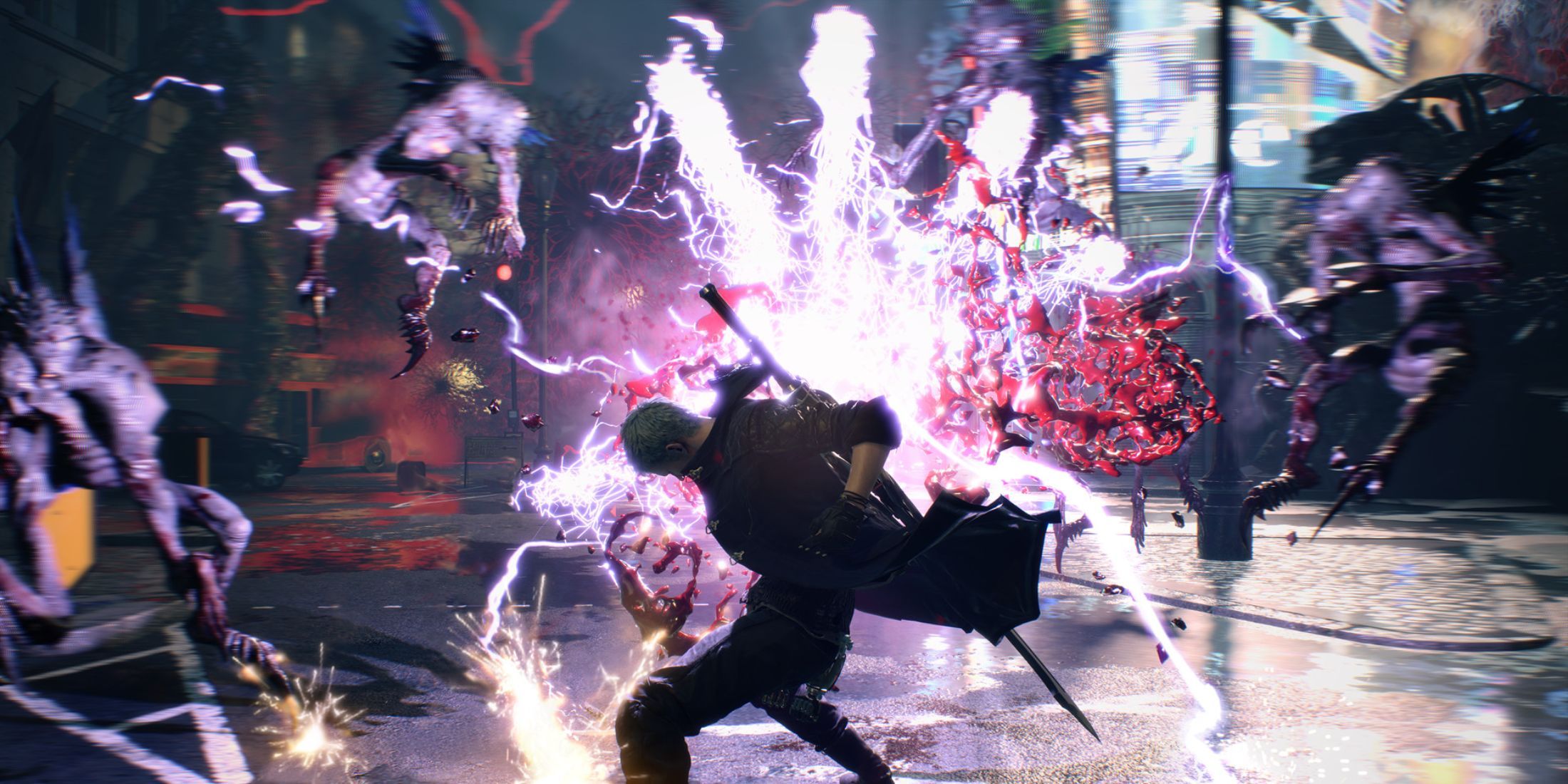 Devil May Cry 5 Nero uses electric Devil Breaker