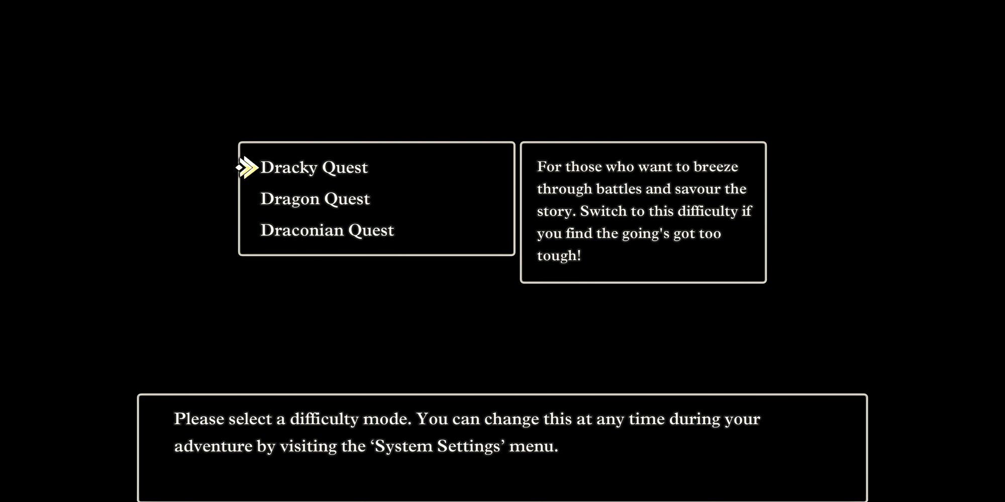 Difficulty settings in Dragon Quest 3 HD-2D Remake