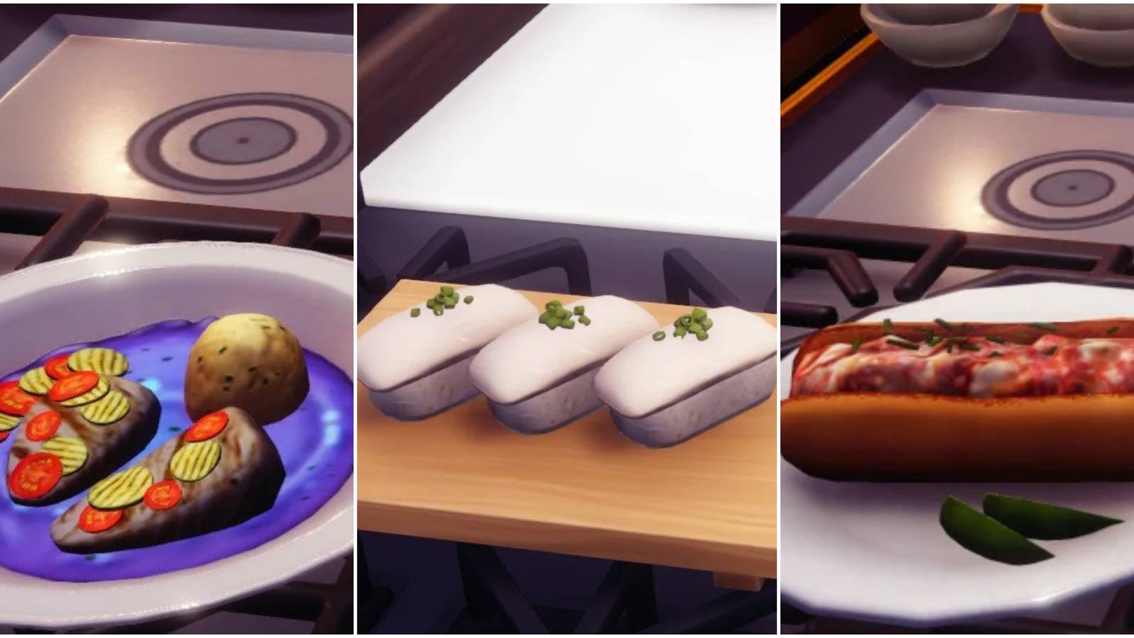 Pan-Seared Angler Fish, Fugu Sushi, Lobster Roll