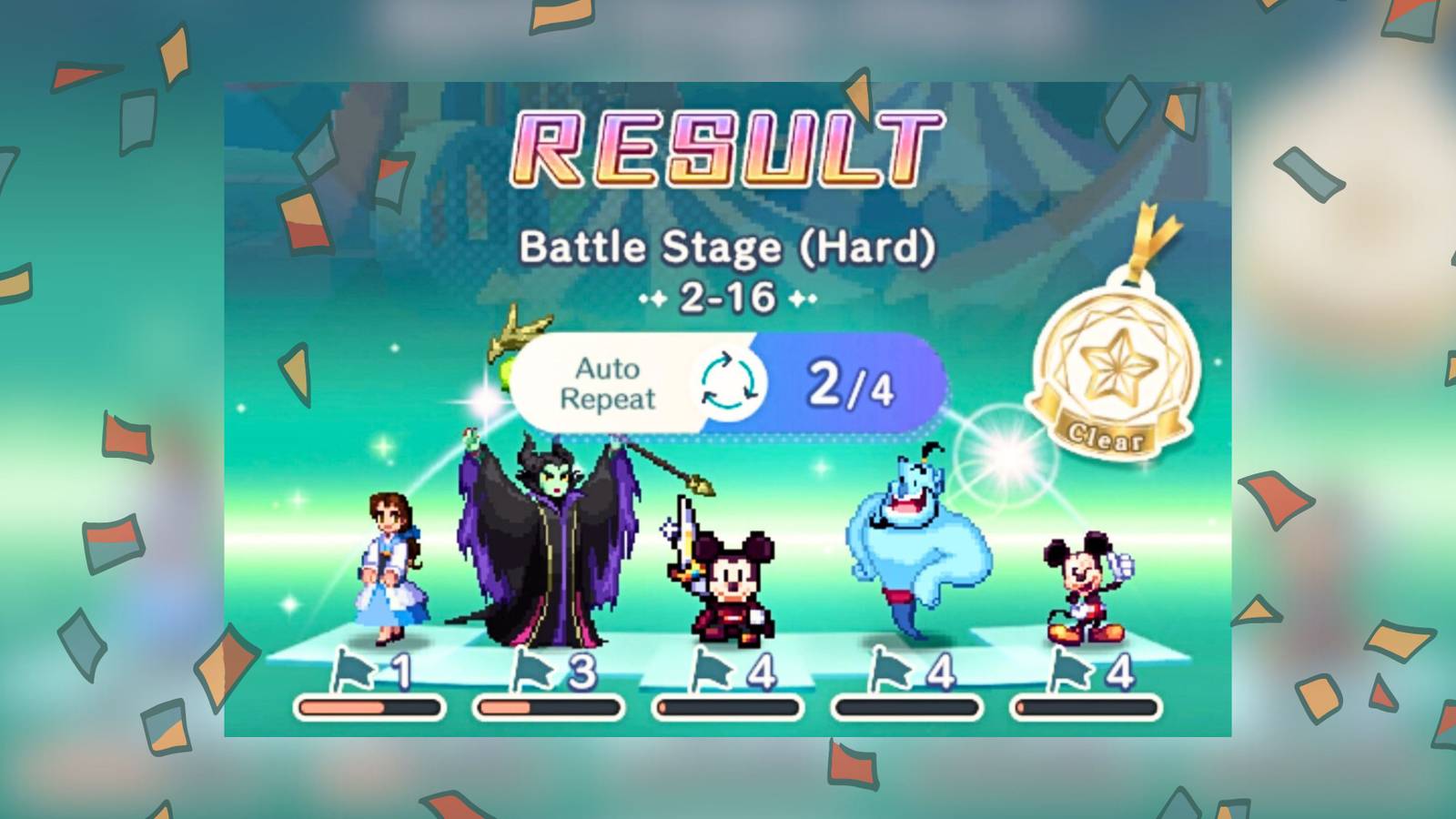 a meta team in disney pixel rpg.