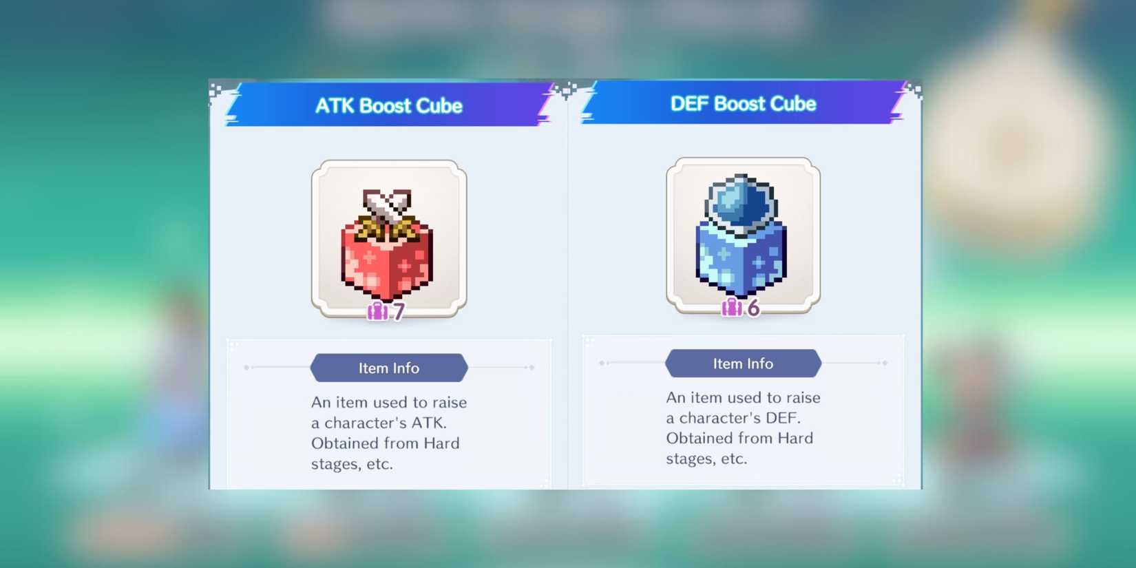 the atk and def boost cube in disney pixel rpg.