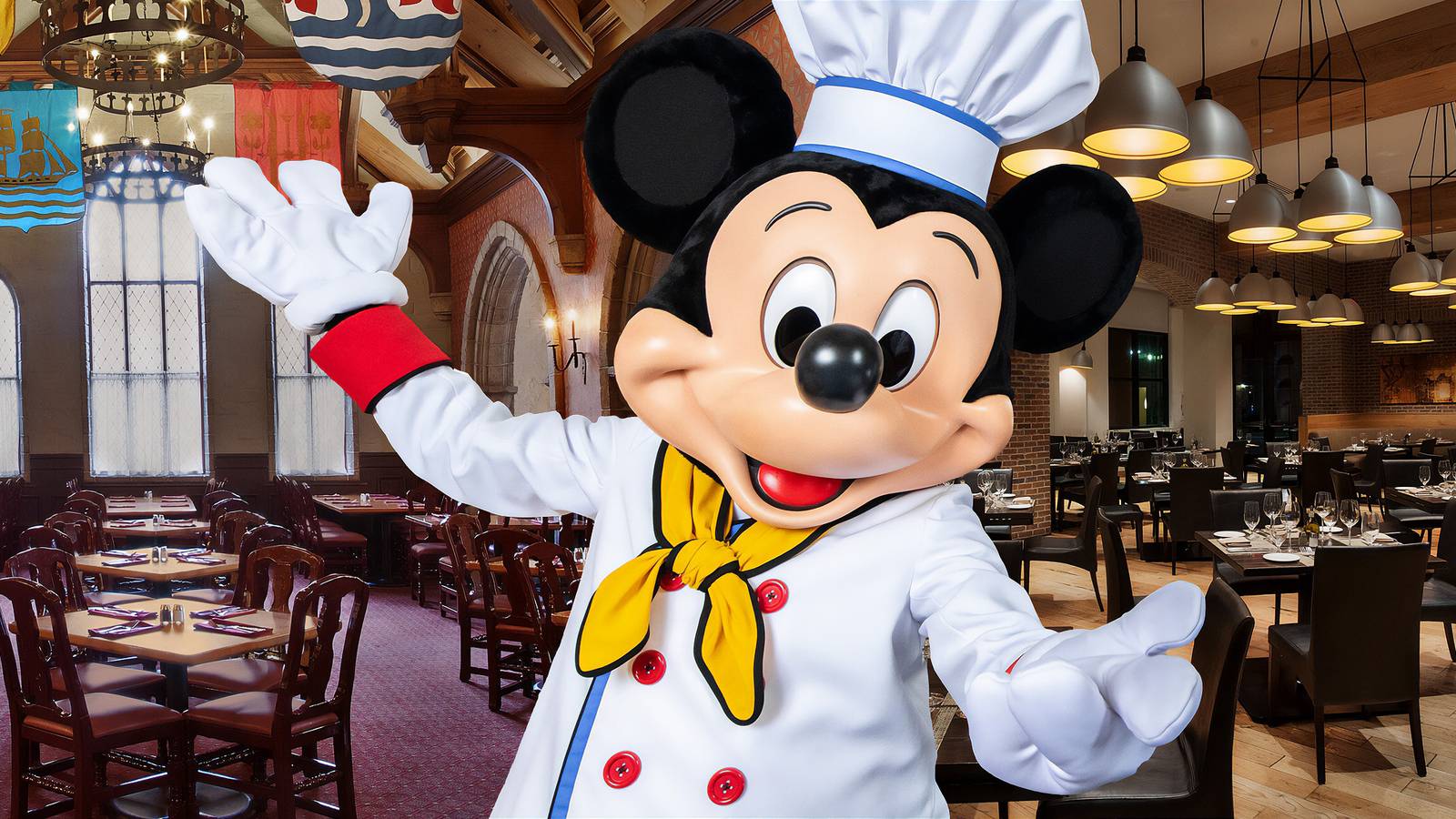 mickey serving restaurant Disney world