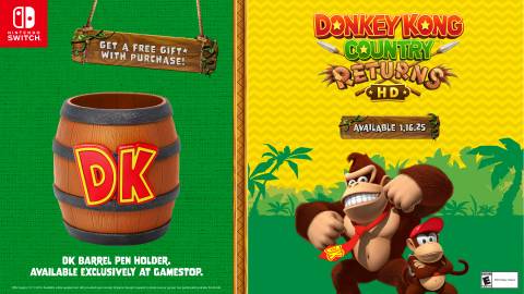 Donkey Kong Country Returns HD GameStop pre-order bonus
