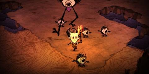 dont starve torch character close up