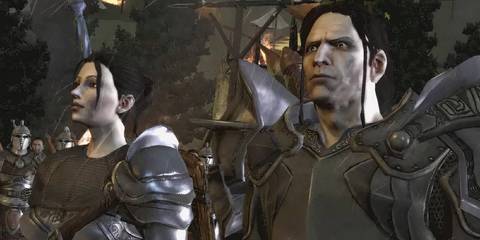 Dragon Age Origins Loghain at the battle for Ostagar, seconds before withdrawing