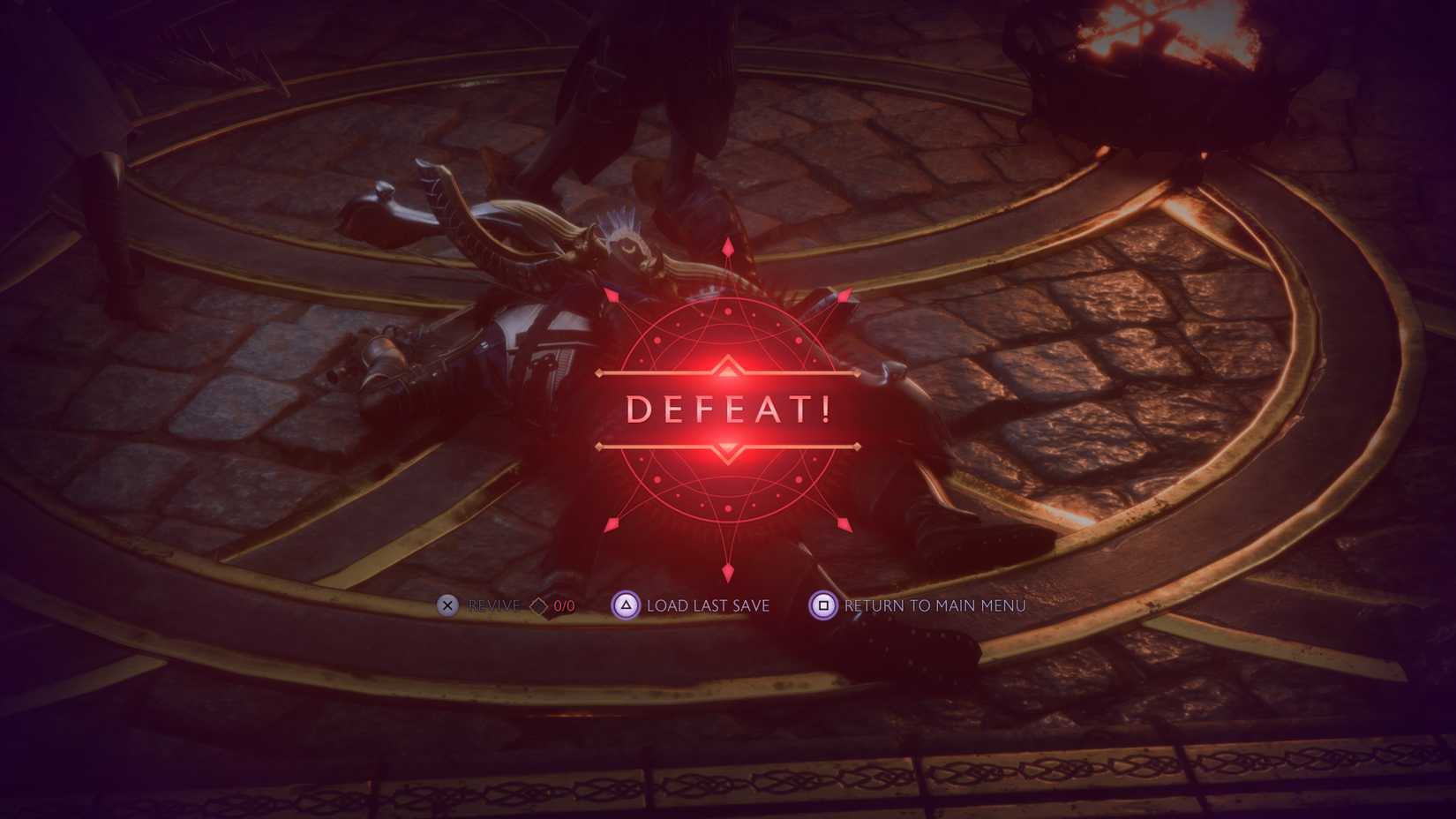The death screen in Dragon Age: The Veilguard