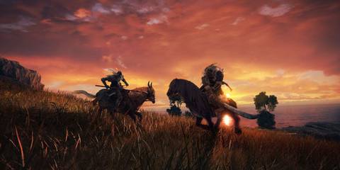Mounted combat in the Lands Between in Elden Ring