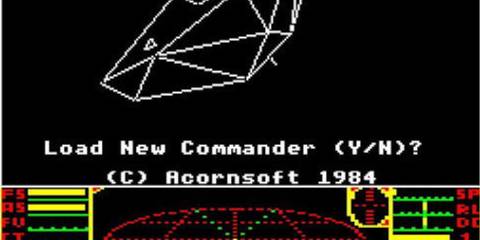 Elite's game start screen