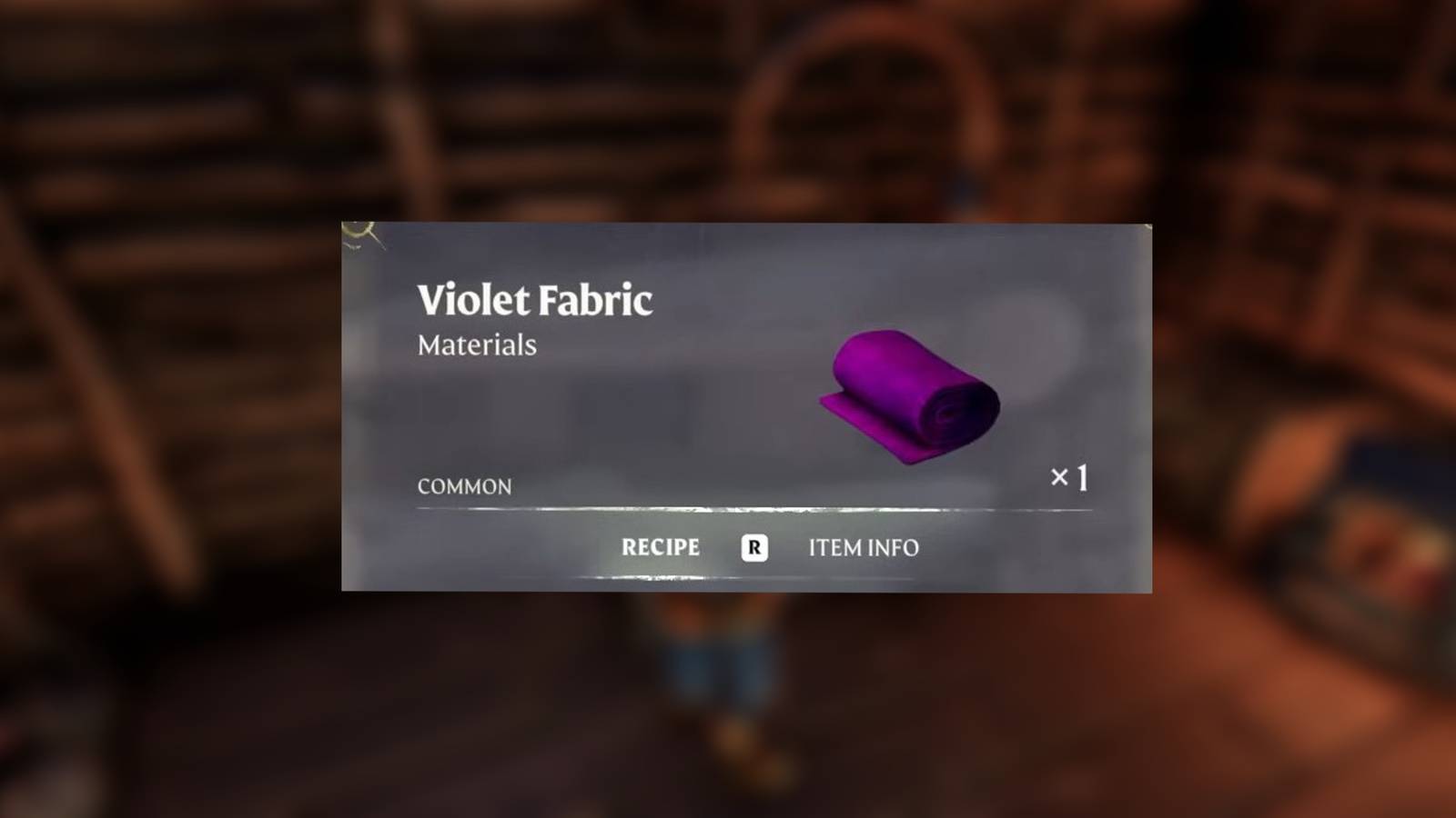 Violet Fabric item window in Enshrouded