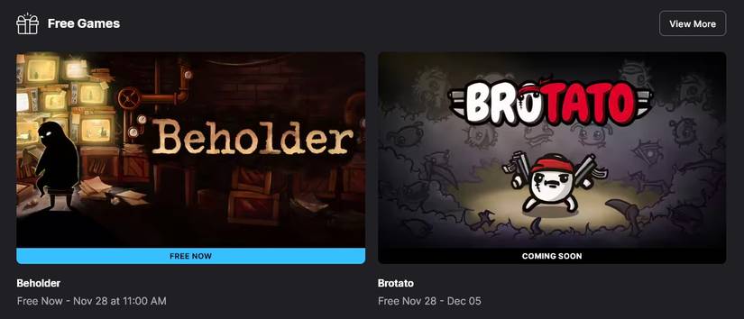 epic games store free games november 2024