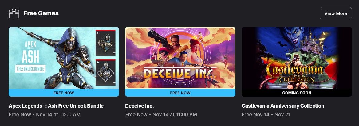 Epic Games Store, Free Games, November 14th