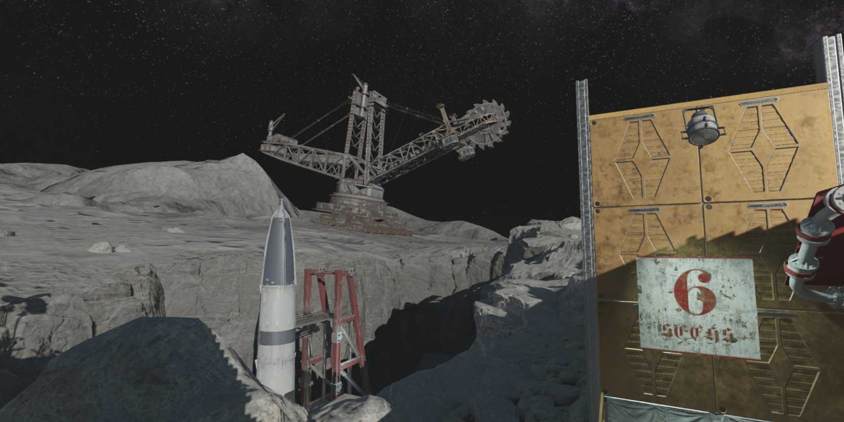 excavator at tunnel 6