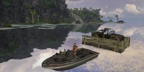 FarCry 1 driving a boat