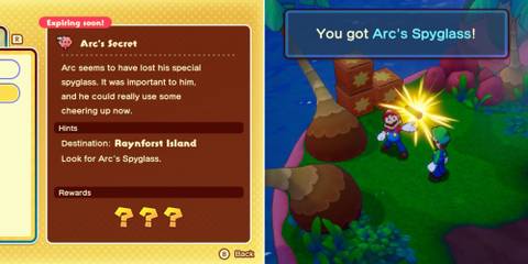 Arc's Secret Quest In The Menu & Mario Finding The Spyglass